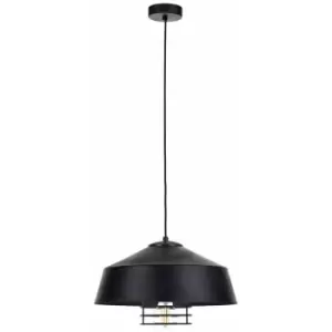 Image of Keter Electra Dome Pendant Ceiling Light Black, 34cm, 1x E27