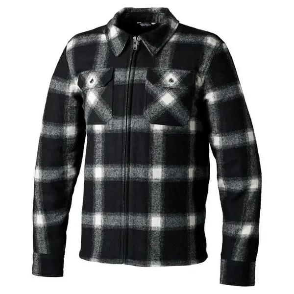 Image of RST Brushed CETextile Shirt Men Black White Check 44
