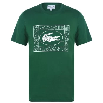 Image of Lacoste Box Word T Shirt - Green