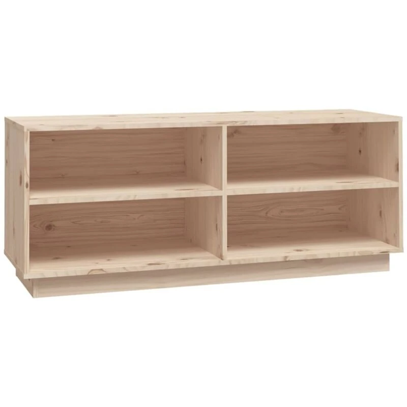 Image of VIDAXL Shoe Cabinet 110x34x45cm Solid Wood Pine vidaXL 8720286841327