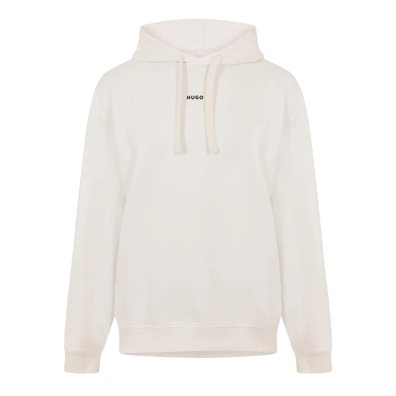 Image of Hugo Logo Hoodie Natural male X Small