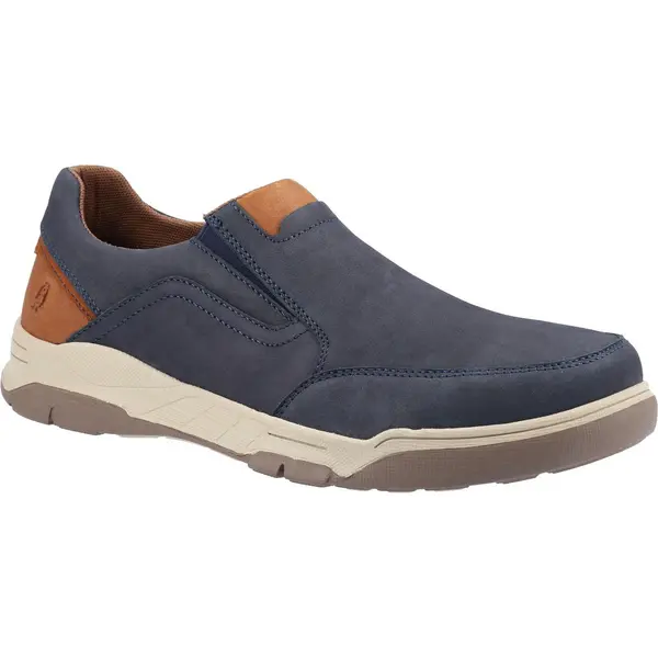 Image of Hush Puppies Mens Fletcher Wide Fit Slip On Shoes - UK 8 Blue male PS3322NVT8