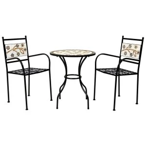 Image of Charles Bentley 2-Seater Terracotta Flower Bistro Set