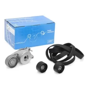 Image of SKF V-ribbed belt set VKMA 38070 Serpentine belt kit,Auxiliary belt kit MERCEDES-BENZ,JEEP,E-Klasse Limousine (W211),C-Klasse Limousine (W203)