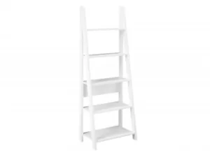 Image of LPD Tiva White 5 Tier Ladder Bookcase Flat Packed