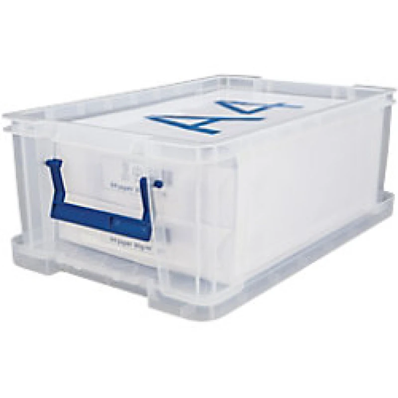 Image of 4 Bankers Box 10L Clear Plastic Storage Box With Lid Super Strong Plastic Box 140 X 340 X 215mm Pack Of 4