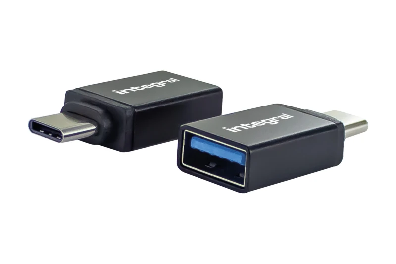 Image of Integral USB3.0 TYPE-A TO TYPE-C CONVERTER ADAPTER - TWIN PACK RETAIL