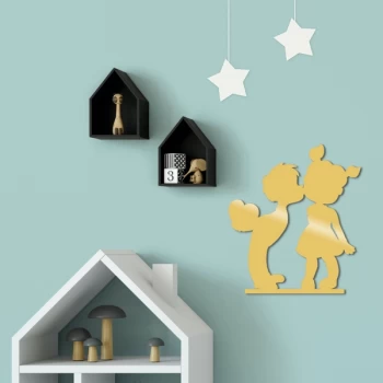 Image of Ch?ldren Metal Decor - Gold Gold Decorative Metal Wall Accessory