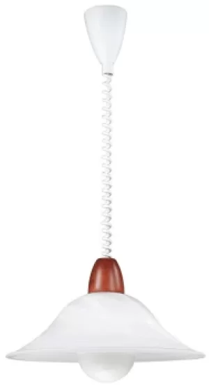 Image of VESTE Dome Pendant Ceiling Light White 45x28.3cm