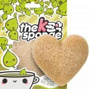 Image of The Konjac Sponge Company K-Sponge Heart Sponge - Green Tea 12g