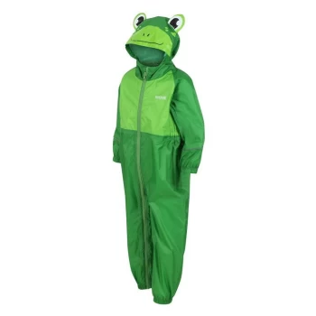 Image of Regatta Charco Waterproof Animal Hooded Suit - ExtrmGrnFrog