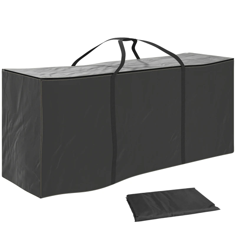 Image of Outsunny 720 L Garden Furniture Cushion Storage Bag, 600D Oxford Fabric, Black 84G-844V00BK