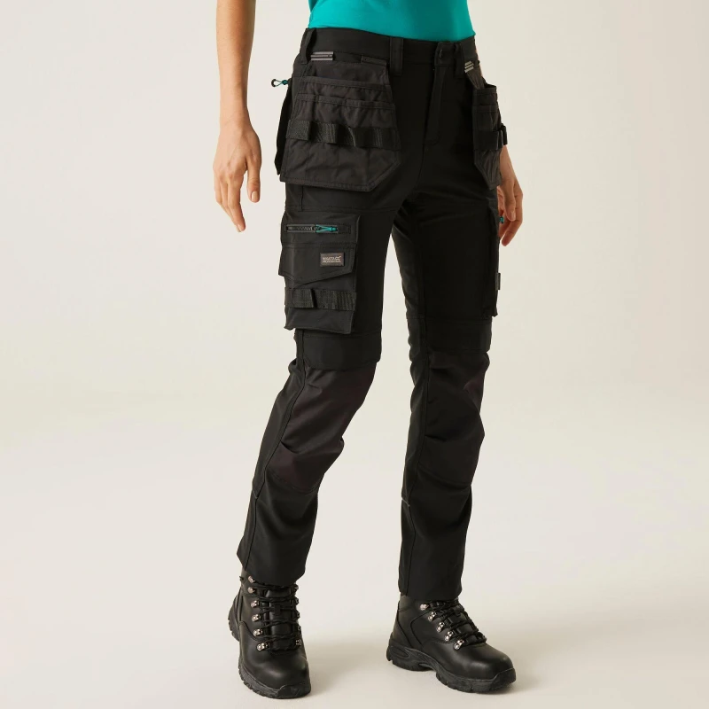 Image of Regatta Womens ADA Cotton Stretch Holster Trousers Black female 10 R