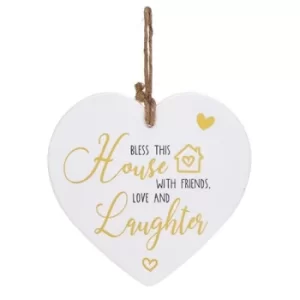 Image of Golden Sentiments Heart Bless