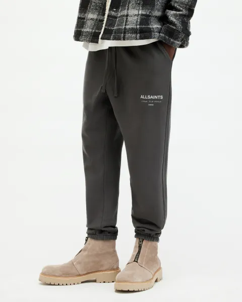 Image of AllSaints Underground Straight Cuffed Logo Sweatpants