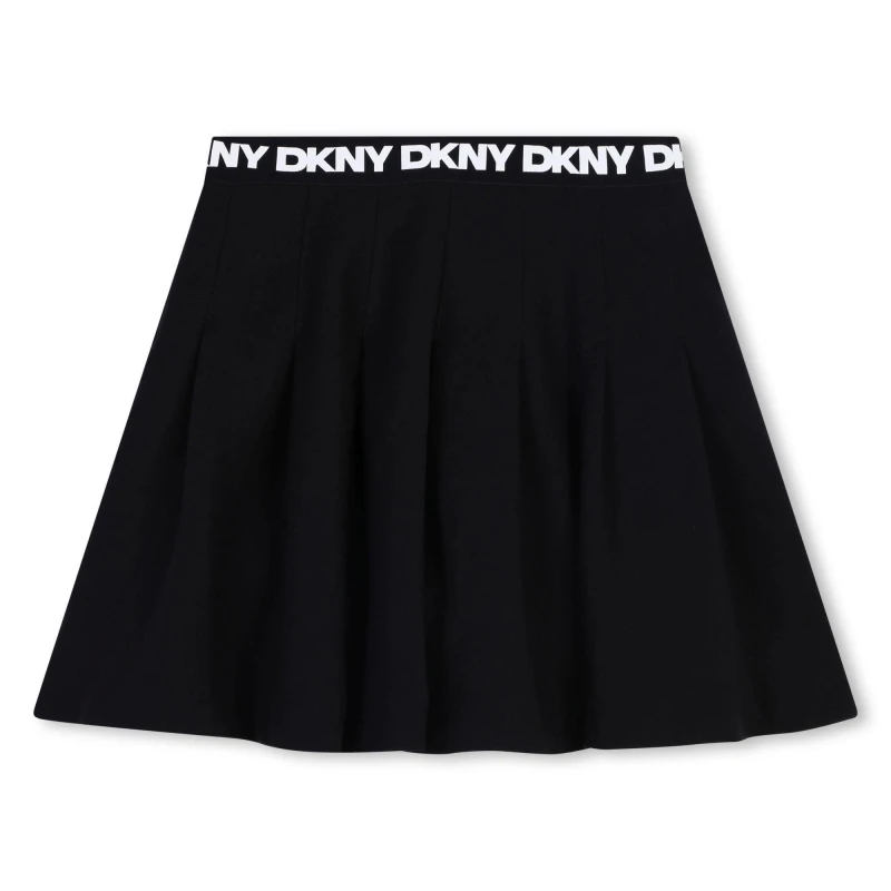 Image of DKNY Logo Skater Skirt Juniors - Black 8 - 9 Years