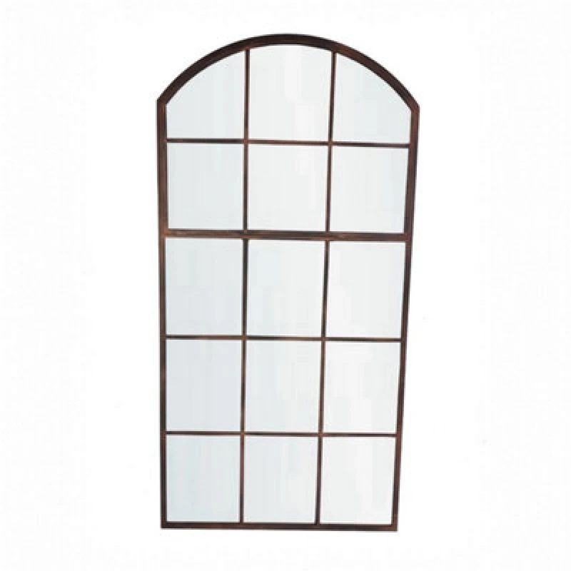Image of Minster Garden Wall Framed Mirror - Metal - L2 X W60 X H120 Cm