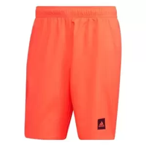 Image of adidas Classic-Length Solid Swim Shorts Mens - Orange