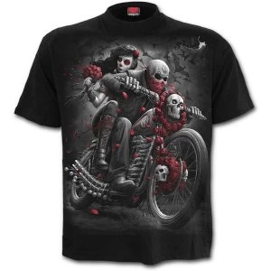 Image of Day of the Dead Bikers Mens X-Large T-Shirt - Black