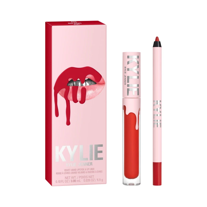 Image of Kylie Cosmetics Velvet Lip Kit (Various Shades) - 405 Red Velvet