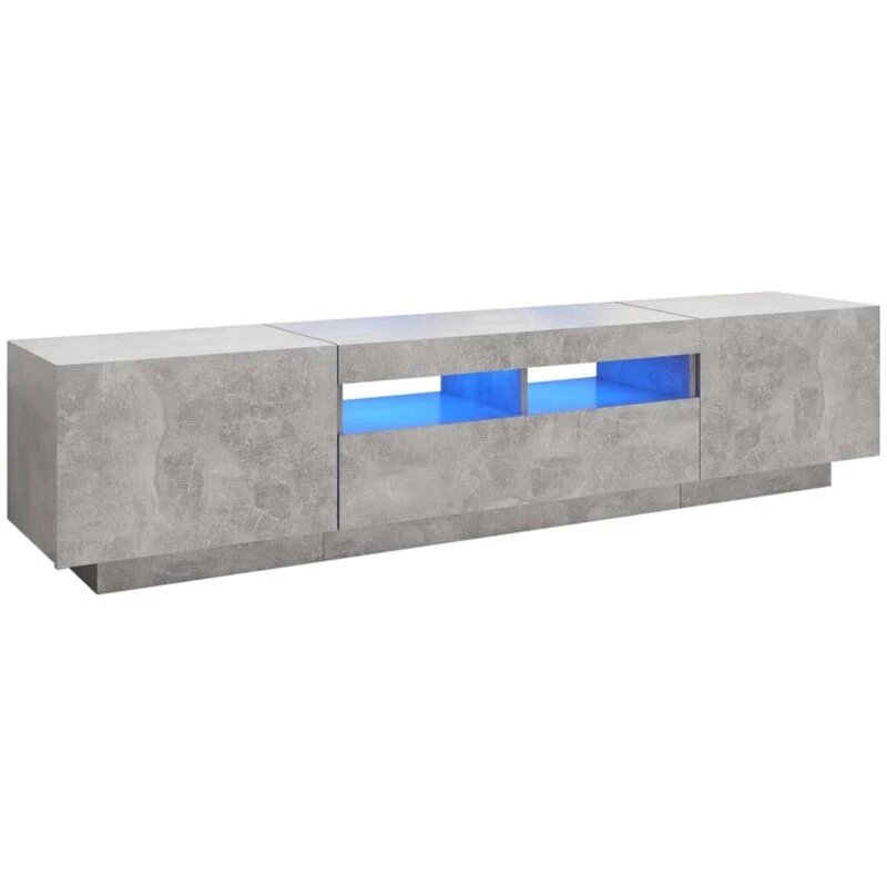 Image of VIDAXL TV Cabinet with LED Lights Concrete Grey 180x35x40cm Vidaxl 8720286640890