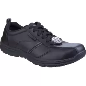 Image of Skechers Hobbes Frat Mens Lace Up Work Shoes Black Size 13