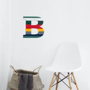 Image of Alphabet B 2 Multicolor Decorative Wooden Wall Accessory