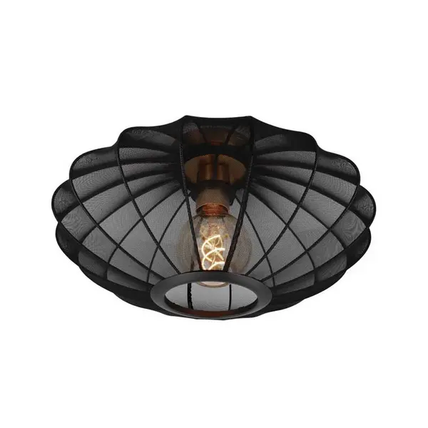 Image of Lucide Lucide Corina Flush Ceiling Light - Black