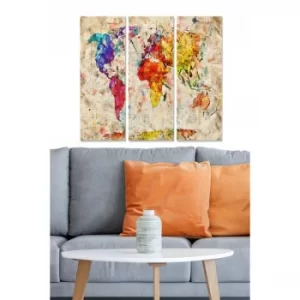 Image of MDF2510387 Multicolor Decorative MDF Painting (3 Pieces)