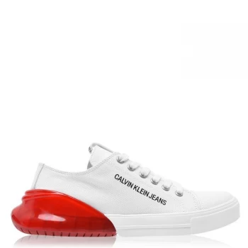 Image of Calvin Klein Jeans Munro Low Top Trainers - White/Red