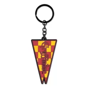 Image of Harry Potter Wizards Unite Gryffindor House Rubber Keychain, Red/Yellow (Ke228150Hpt)