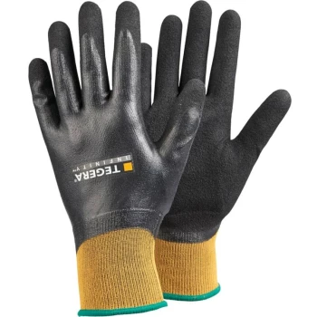 Image of Ejendals - 8804 Infinity Fully Coated Black/Yellow Heat Resistant Gloves - Size 9