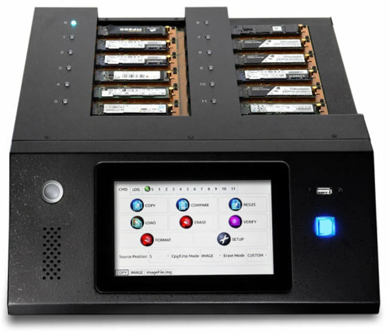 Image of iStorage iStorage Kanguru KanguruClone 11 M.2 NVMe SSD Pro Duplicator|Supports Copying Up to 11 M.2 NVMe and M.2 SATA SSDs|Up to 25GB/min transfer rat