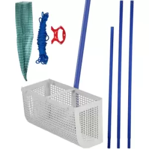 Image of Sand Rake, 165" Pole Beach Rake, Red Iron Lake Weed Rakes, 16' Aquatic Weeds Muck Sand Flea Rakes, Weed Cleaning Tool for Beach Lake Pond River