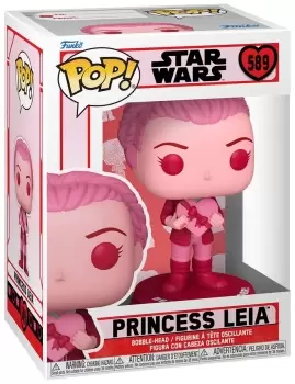 Image of Star Wars Princess Leia (Valentine's Day) vinyl figurine no. 589 Funko Pop! multicolor