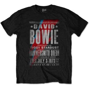Image of David Bowie - Hammersmith Odeon Unisex Medium T-Shirt - Black