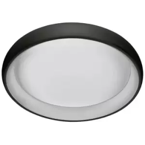 Image of Italux Alessia - Modern LED Flush Ceiling Light Black, Warm White 3000K 1760lm