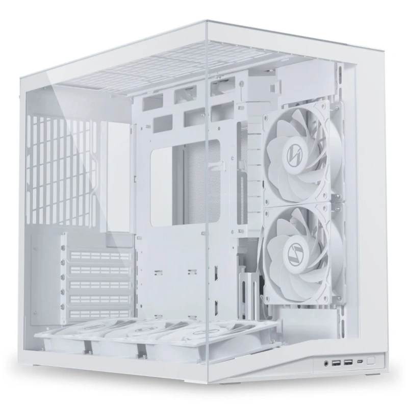 Image of Lian Li O11 Dynamic Mini V2 Flow ATX Mid-Tower PC Case Tempered Glass - White - O11DMIV2FW