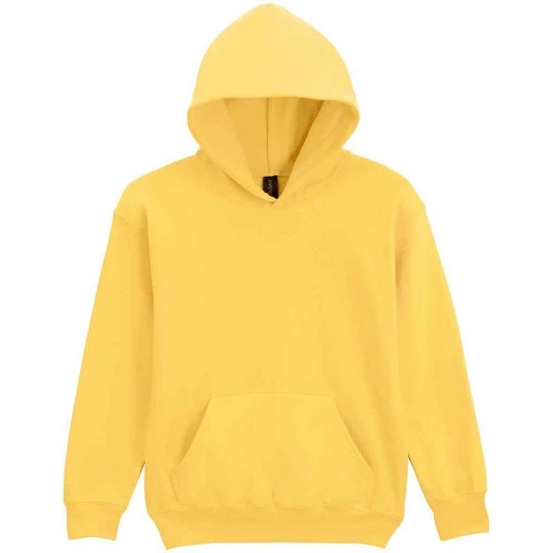 Image of Gildan Softstyle Plain Midweight Hoodie in Yellow Size: 3-4 Years Yellow Unisex 3-4 Years