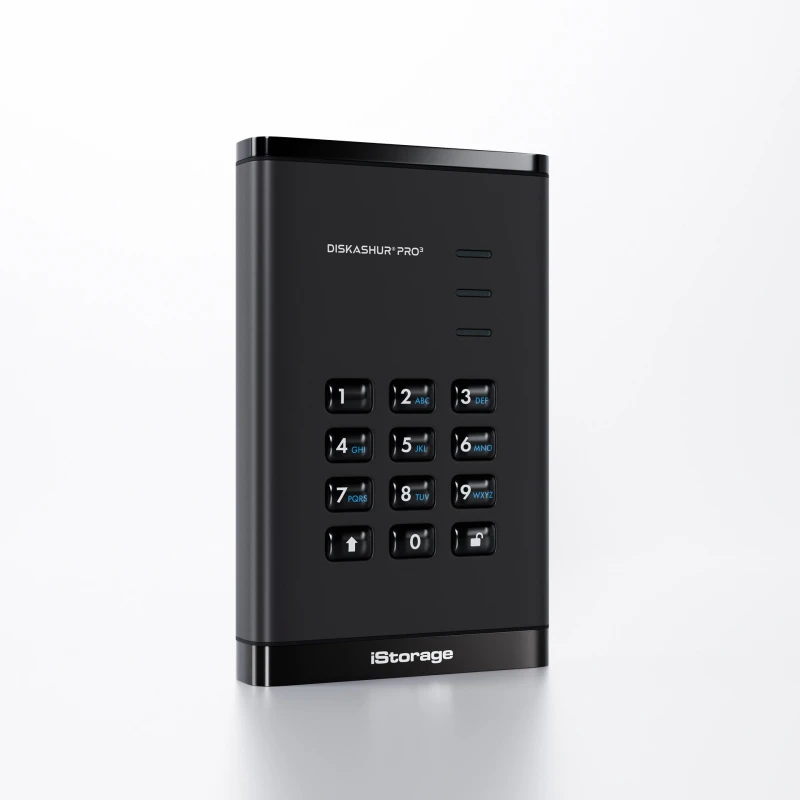 Image of iStorage iStorage diskAshur PRO³ HDD 1TB Secure Portable Hard Drive |FIPS 140-3 Level 3 compliant AES-XTS 256-bit Hardware Encryption PIN protec