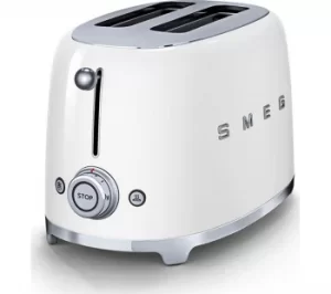 Image of SMEG 50s Retro TSF01WHUK 2 Slice Toaster