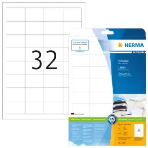 Image of HERMA Labels Premium A4 48.3x33.8mm white paper matt 800 pcs.