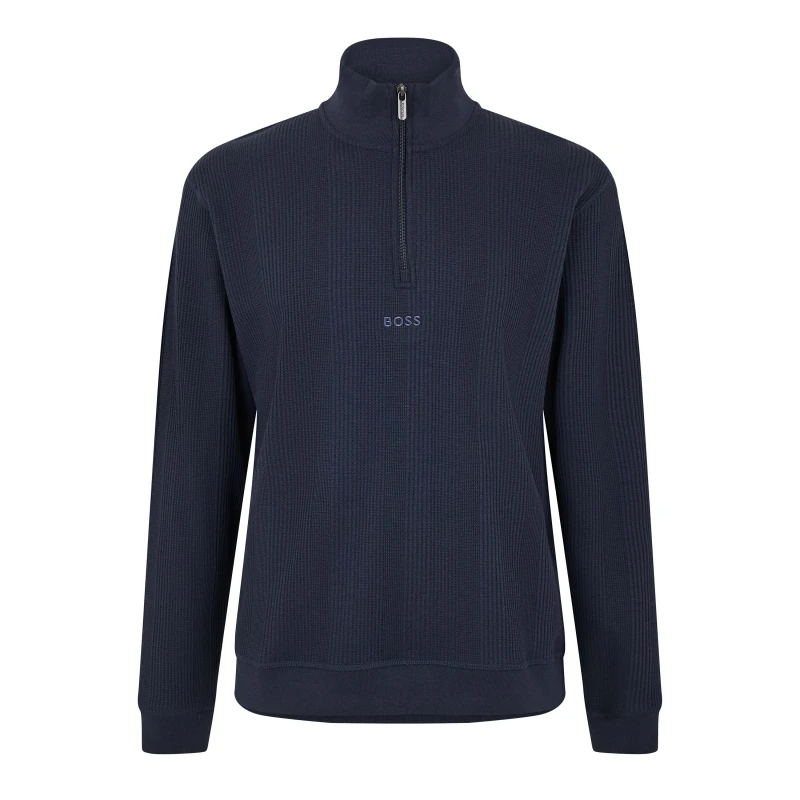 Image of Boss Boss Structure quarter Zip 10269578 01 1/4 Zip Fleece Tops S Blue 57386318350
