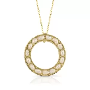 Image of JG Fine Jewellery 9ct Gold Open Circle Seed Pearl Necklace