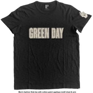 Image of Green Day - Logo & Grenade Unisex Medium T-Shirt - Black