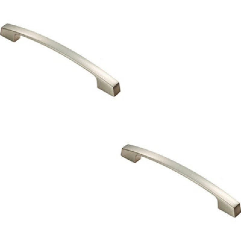 Image of Loops 2x Curved Bridge Pull Handle 207 x 14mm 160mm Fixing Centres Polished Chrome Multi unisex