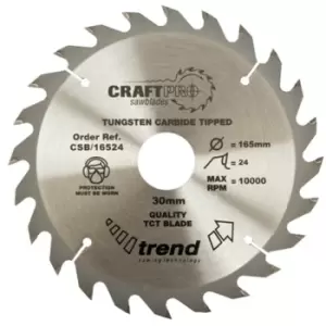 Image of Trend CraftPro Saw Blade 180mm x 30mm 24T - N/A