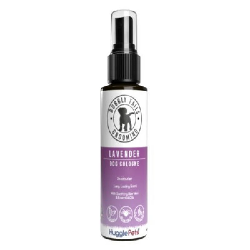 Image of HugglePets Bubbly Tails Lavender Deodorising Cologne Spray for Dogs 250ml Clear