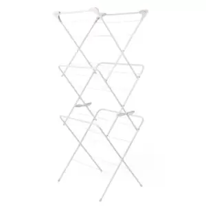 Image of Russell Hobbs Three Tier Clothes Airer - Pink/Grey