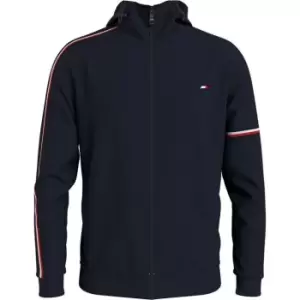 Image of Tommy Sport Hilfiger Tape Zip Hoodie - Blue
